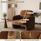 Chaise de style moderne, fauteuil de salon individuel, cadre en bois, design ergonomique, adaptée au salon, à la chambre, à l'appartement