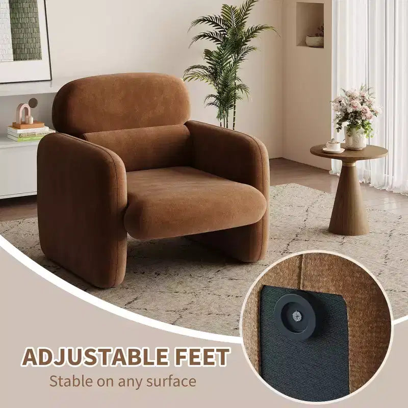 Chaise de style moderne, fauteuil de salon individuel, cadre en bois, design ergonomique, adaptée au salon, à la chambre, à l'appartement
