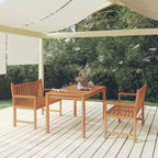 vidaXL Garden Dining Set Teak Fine Sanded Hardwood, Medium Durable