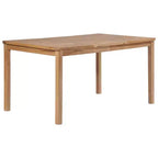 vidaXL Salon de jardin Teck massif Teck naturel Taille moyenne