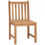 vidaXL Salon de jardin Teck massif Teck naturel Taille moyenne