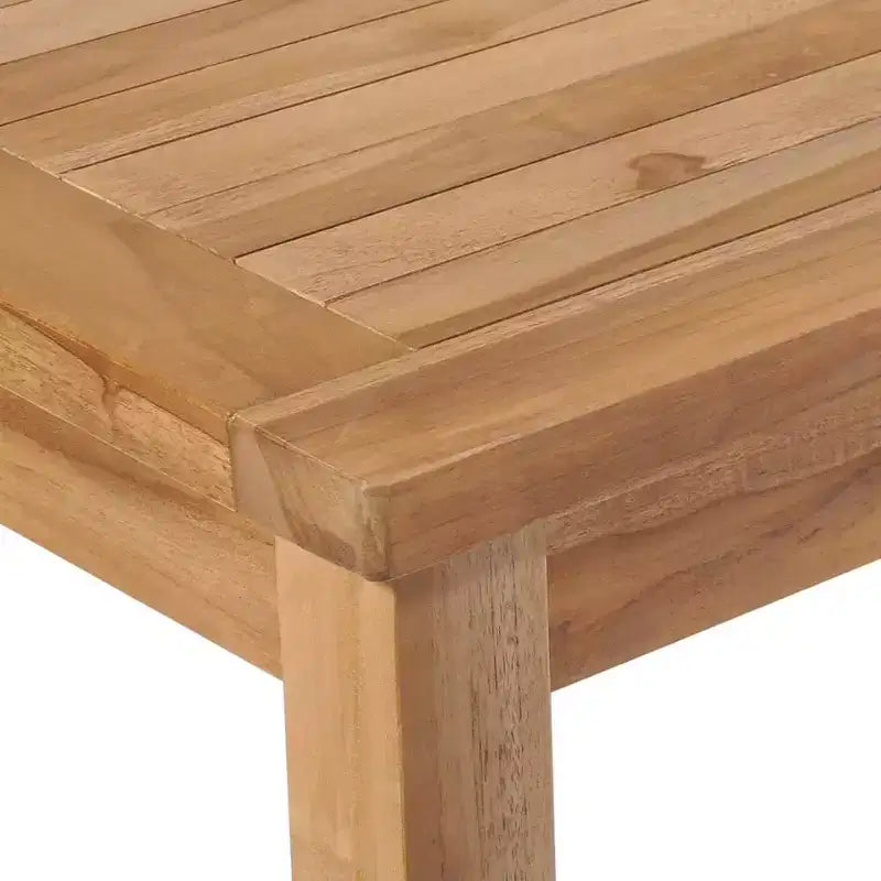 vidaXL Garden Dining Set Natural Teak Smooth Sanded Teak Hardwood Standard
