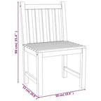 vidaXL Garden Dining Set Natural Teak Smooth Sanded Teak Hardwood Standard