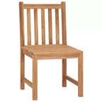 vidaXL Garden Dining Set Natural Teak Smooth Sanded Teak Hardwood Standard