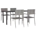 vidaXL Garden Dining Set - Gray 63 Table Length 4 Items