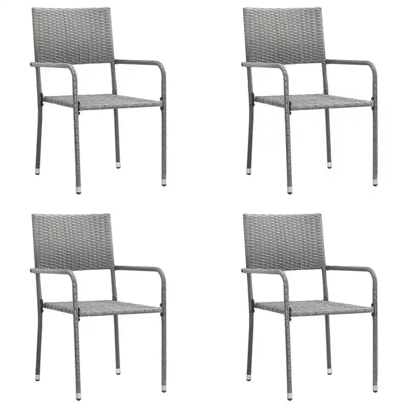 vidaXL Garden Dining Set - Gray 63 Table Length 4 Items