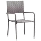 vidaXL Garden Dining Set - Gray 63 Table Length 4 Items