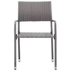 vidaXL Garden Dining Set - Gray 63 Table Length 4 Items