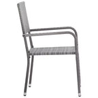 vidaXL Garden Dining Set - Gray 63 Table Length 4 Items