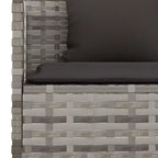 vidaXL Garden Dining Set Gray PE rattan Large Durable