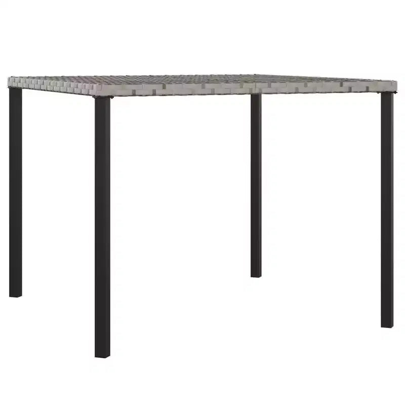 vidaXL Garden Dining Set Gray PE rattan Large Durable
