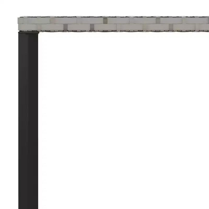 vidaXL Garden Dining Set Gray PE rattan Large Durable