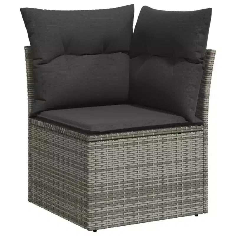 vidaXL Garden Sofa Set Grey, Dark Grey