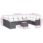 vidaXL Garden Sofa Set Grey, Dark Grey
