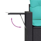 vidaXL Patio Sofa Set - Black and Blue