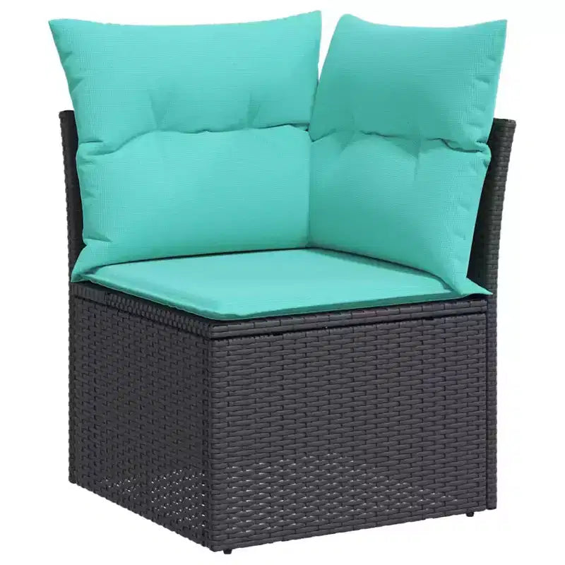 vidaXL Patio Sofa Set - Black and Blue