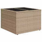 vidaXL Salon de jardin beige en résine tressée Grand salon de jardin modulable