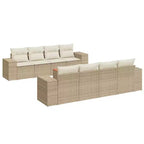 vidaXL Garden Sofa Set Beige and Cream