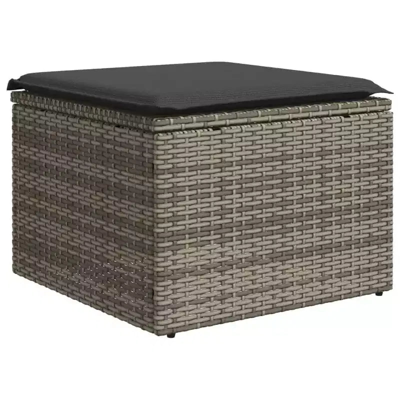 vidaXL Garden Sofa Set Grey PE rattan Standard Modular