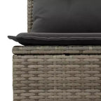 vidaXL Garden Sofa Set Grey PE rattan Standard Modular