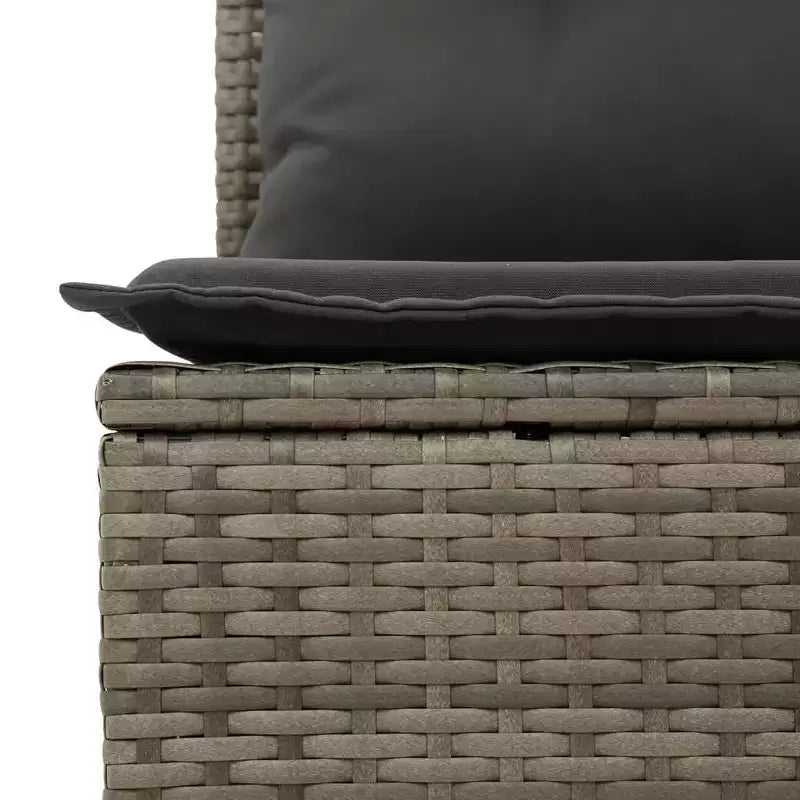 vidaXL Garden Sofa Set Grey PE rattan Standard Modular