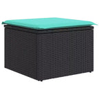 vidaXL Salon de jardin noir, bleu