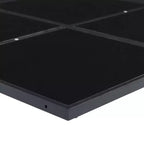 vidaXL Ensemble de salle à manger d'extérieur 9 pièces en résine tressée noire avec coussins, table rectangulaire en verre, chaises pliantes