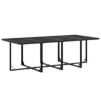 vidaXL Patio Dining Set Table and Chair Garden Outdoor Furniture Black Textilene