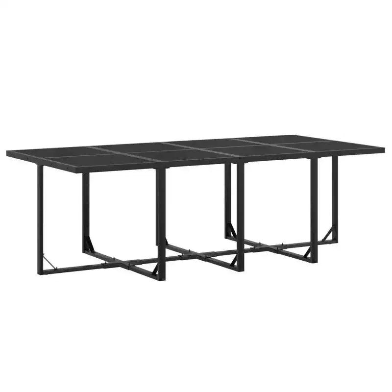 vidaXL Patio Dining Set Table and Chair Garden Outdoor Furniture Black Textilene