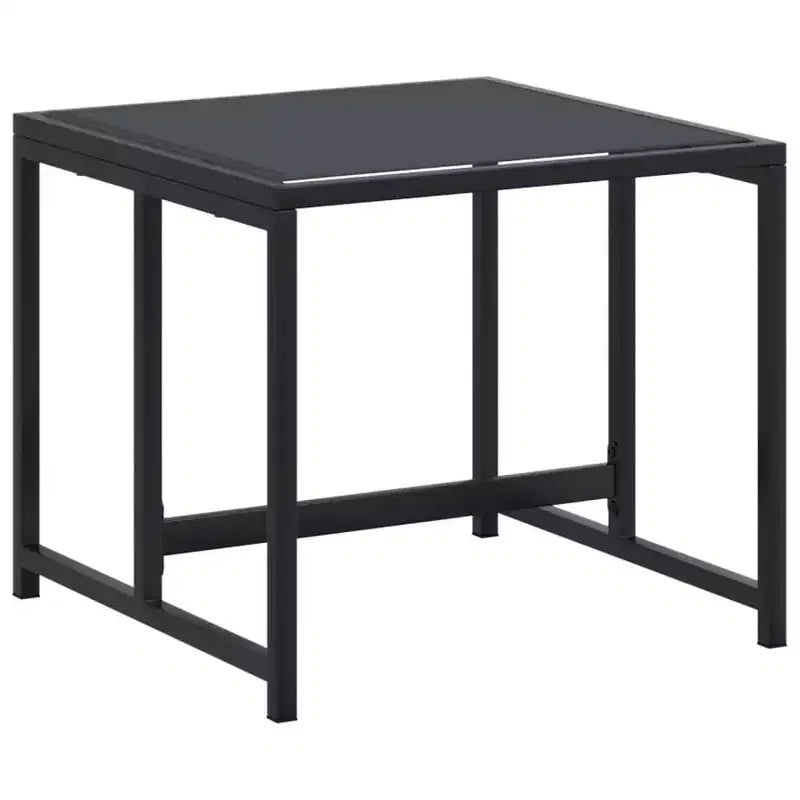 vidaXL Patio Dining Set Table and Chair Garden Outdoor Furniture Black Textilene