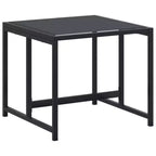 vidaXL Patio Dining Set Table and Chair Garden Outdoor Furniture Black Textilene