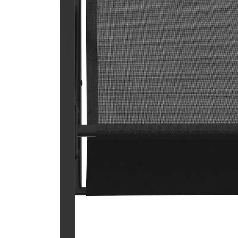 vidaXL Patio Dining Set Table and Chair Garden Outdoor Furniture Black Textilene