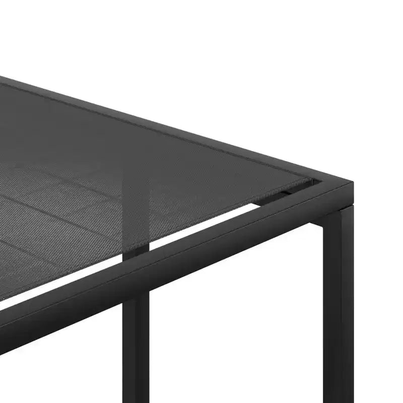vidaXL Patio Dining Set Table and Chair Garden Outdoor Furniture Black Textilene