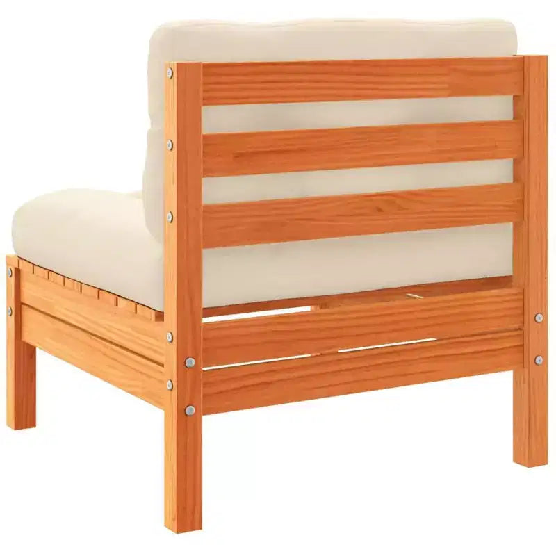 vidaXL Garden Sofa Set Wax Brown Solid Pine Wood 5 Piece Modular