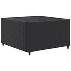 vidaXL - 5 Piece Patio Lounge Set with Black Cushions - PE Rattan, Steel Frame, Tempered Glass Coffee Table - for Garden, Terrace, Patio