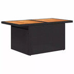 vidaXL Salon de jardin 7 pcs avec coussins résine tressée noire Acacia