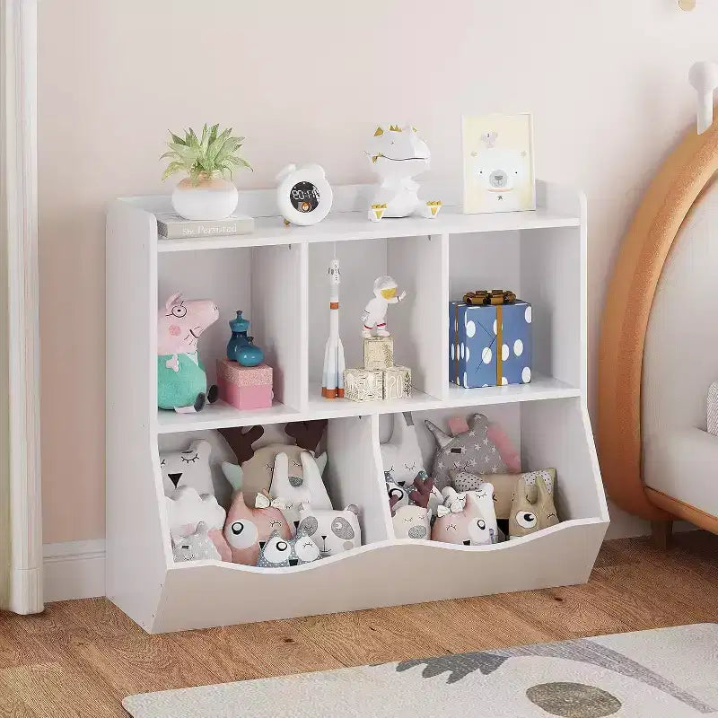 COZONY Ensemble de 2 organiseurs de jouets et étagères pour enfants, meuble de rangement multi-étagères pour jouets et livres, parfait pour salle de jeux, chambre d'enfant, crèche
