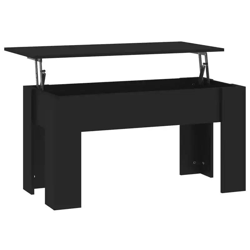 Coffee Table Black Engineered wood Standard Adjustable Armrests
