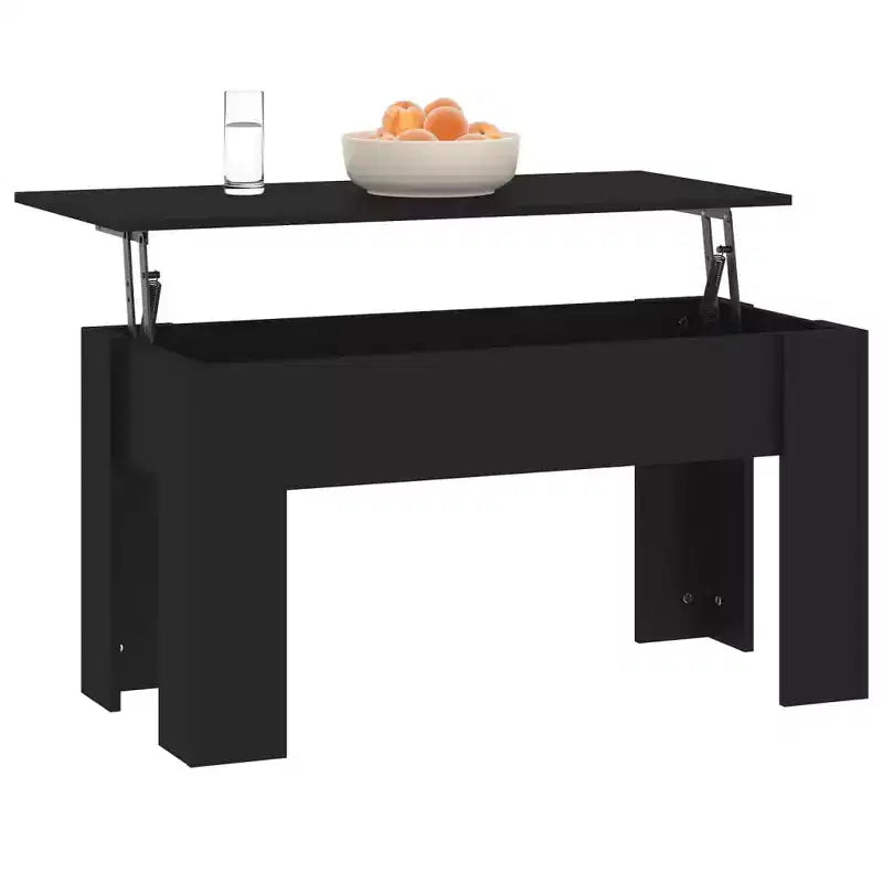 Coffee Table Black Engineered wood Standard Adjustable Armrests