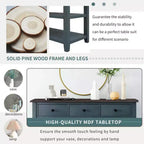 Okak 50IN Retro Console Table with 3 Drawers, Entryway Table with Wood Frame and Legs, Hallway Table with Two Shelves for Living Room, Foyer