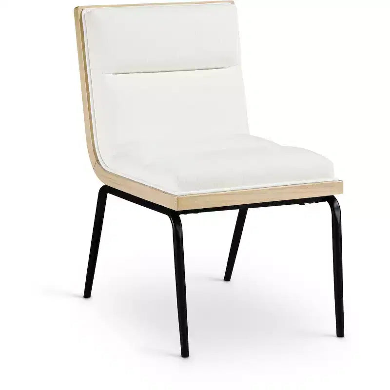 Meridian Furniture, Chaises de salle à manger Viceroy en tissu, ensemble de 2