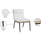 Meridian Furniture, Chaises de salle à manger Viceroy en tissu, ensemble de 2