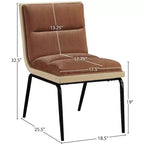 Meridian Furniture, Chaises de salle à manger Viceroy en tissu, ensemble de 2