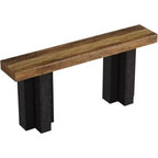 Lantine 63Table Console de Ferme avec Pieds Robustes, Console Étroite et Longue pour Canapé Derrière le Canapé pour Salon, Couloir, Marron Rustique et Noir