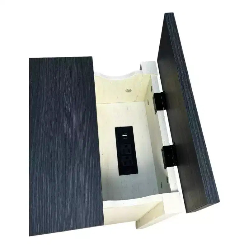 Table de chevet Homy Casa, table d'appoint de style rustique avec tiroir et placard à porte coulissante