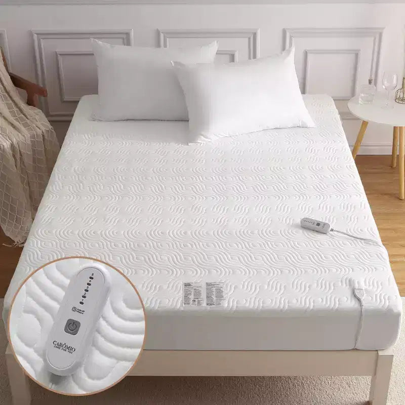 Surmatelas chauffant intégral GustoWave - Surmatelas à couche d'air, Chauffe-lit à poche profonde de 18 pouces, 137x190 cm
