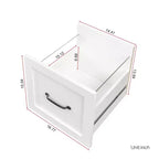 Okak 59.84IN Minimalism L Shaped Desk with Bookshelf, Standing Desk with 2 Drawers, Gaming Desk for Study, Reading Room, Office