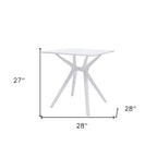 HomeRoots 28 White Heavy Duty Plastic Trestle Base Dining Table
