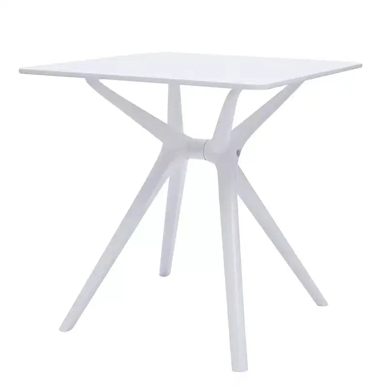 HomeRoots 28 White Heavy Duty Plastic Trestle Base Dining Table