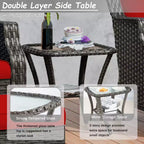 UPTIOT 7-Person Seating Group With Fire Pit And Cushions